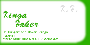 kinga haker business card
